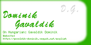 dominik gavaldik business card